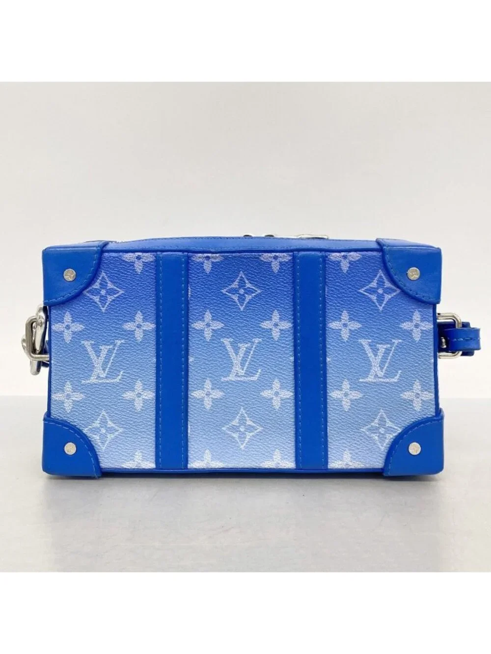 Louis Vuitton Shoulder Bag Monogram Clouds Soft Trunk Wallet Blue White